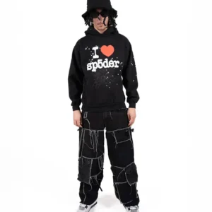 Spider I Heart SP5 Souvenir Hoodie Black
