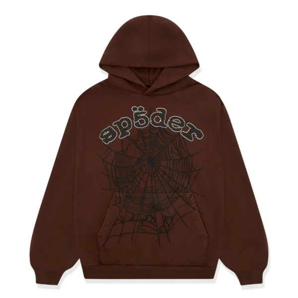 SP5DER OG WEB HOODIE BROWN