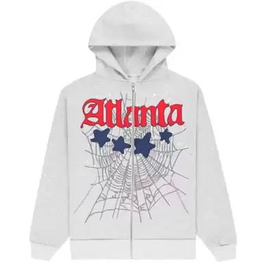 Sp5der Atlanta Full Zip Hoodie Heather Grey