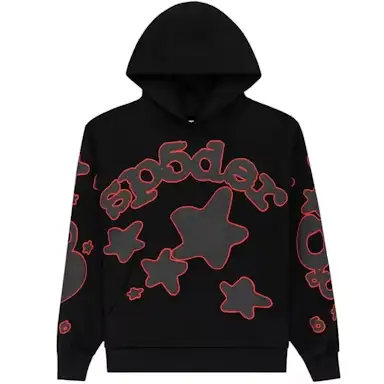 Sp5der Beluga Outline Hoodie Black